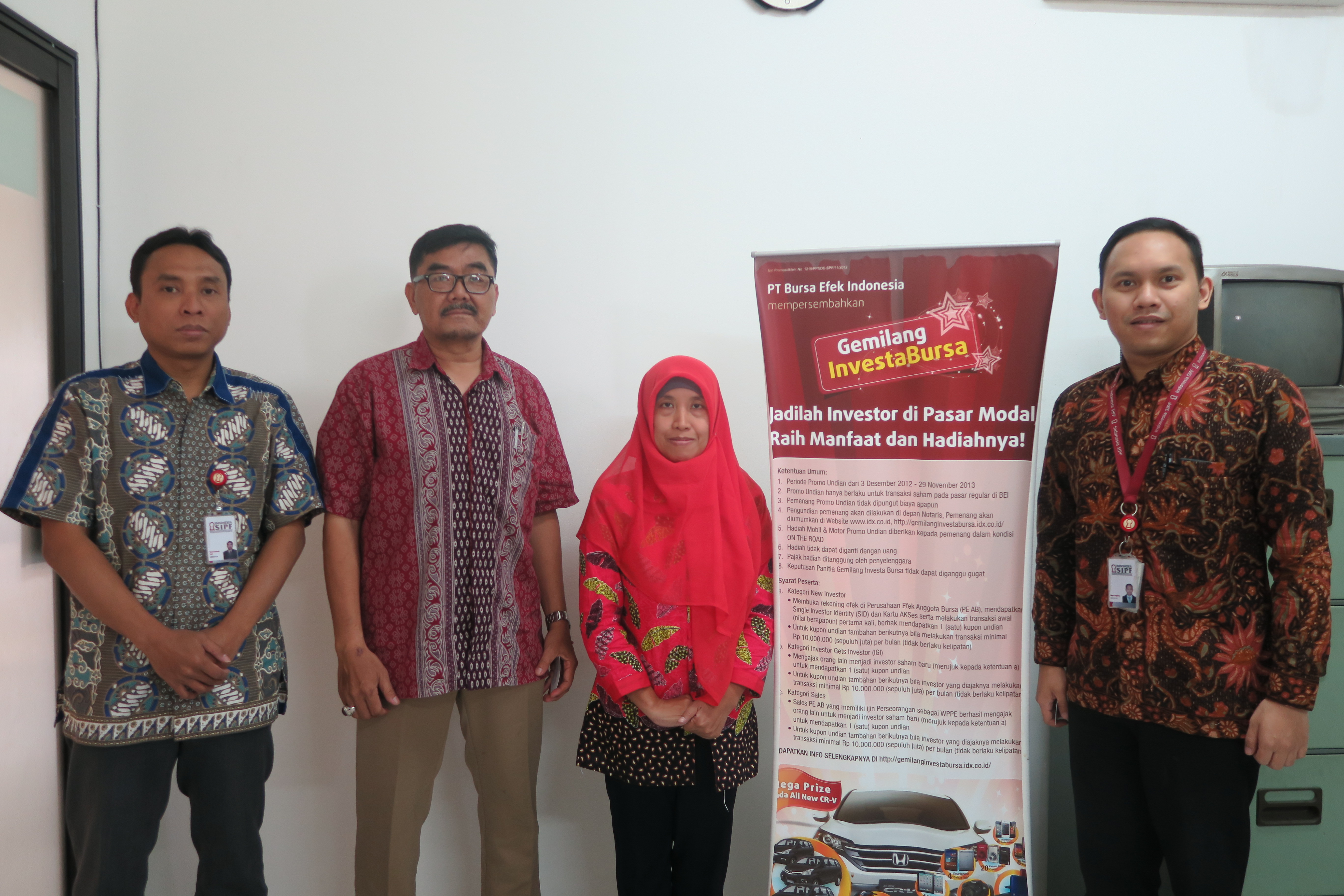 Kunjungan ke PT Inti Teladan Sekuritas dalam Rangka Sosialisasi Dana Perlindungan Pemodal