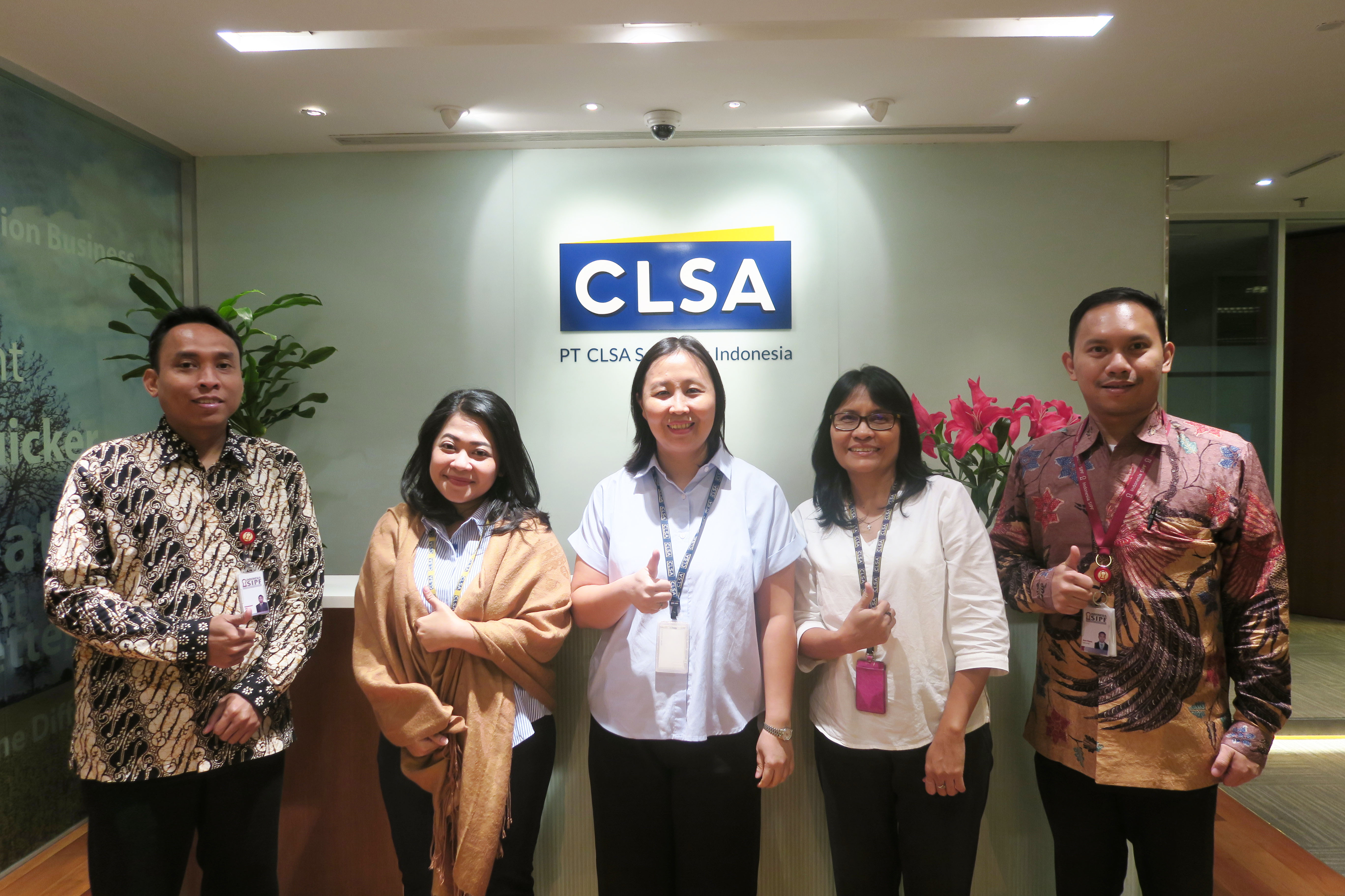 Kunjungan ke PT CLSA Sekuritas Indonesia dalam Rangka Sosialisasi Dana Perlindungan Pemodal